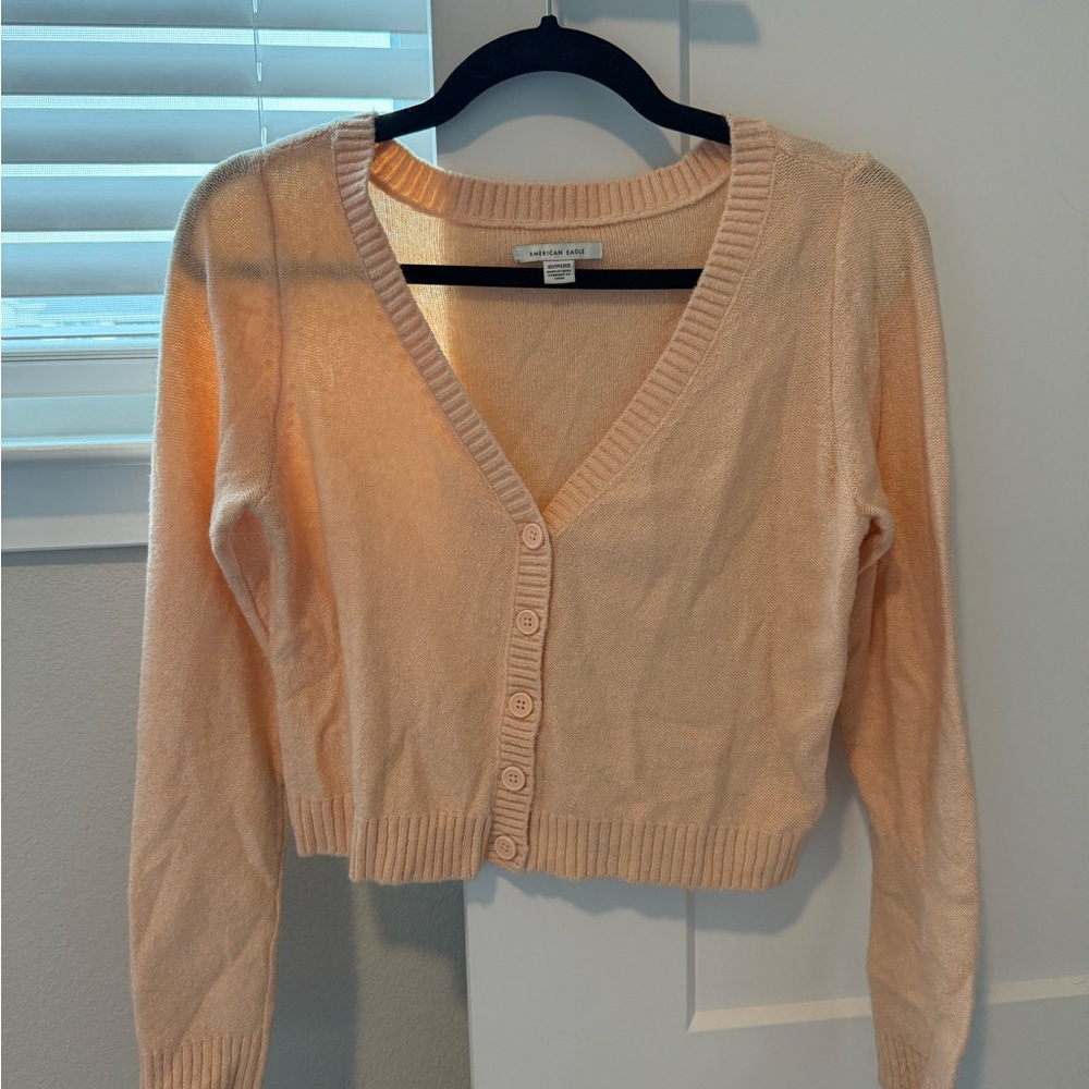 American Eagle Outfitters Light Peach Cardigan